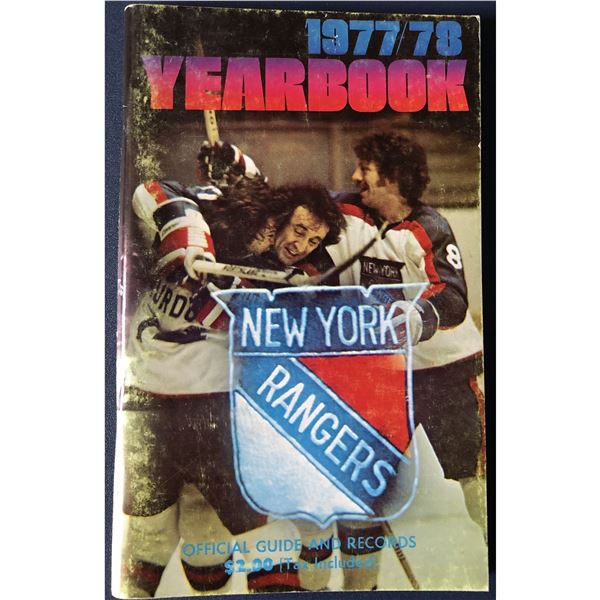 1977-78 New York Rangers Media Guide