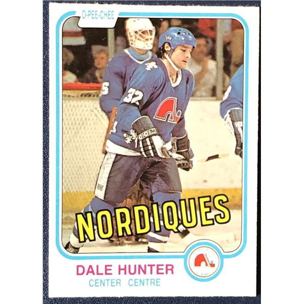 1981-82 O-PEE-CHEE DALE HUNTER ROOKIE CARD