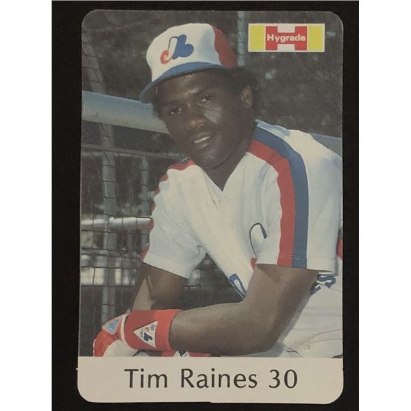 1982 HYGRADE MEATS EXPOS TIM RAINES (HOF)