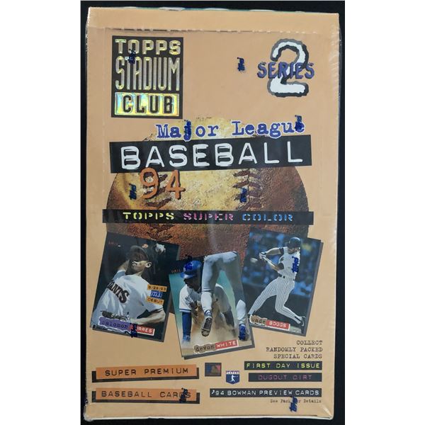 1994 TOPPS STADIUM CLUB SERIES 2 BASEBALL SEALED WAX BOX
