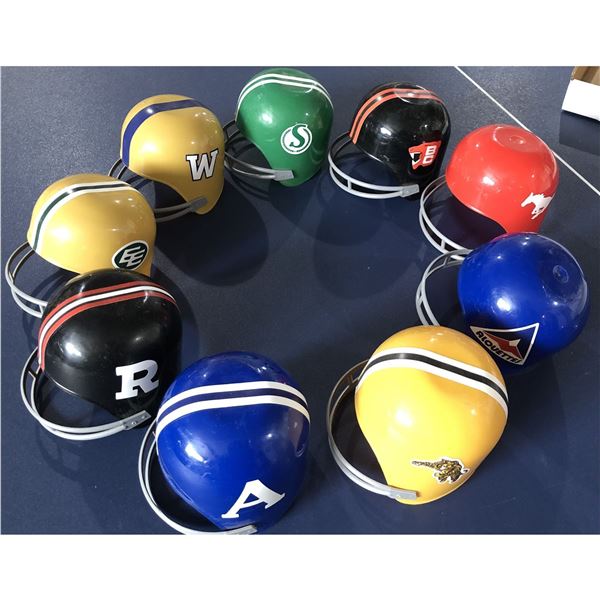 1977 DAIRY QUEEN CFL HELMETS COMPLETE SET (9)