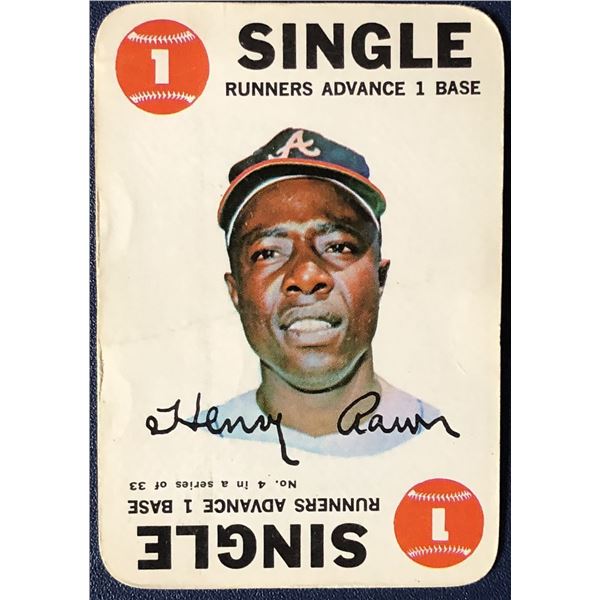 1968 TOPPS INSERT HANK AARON (HOF)