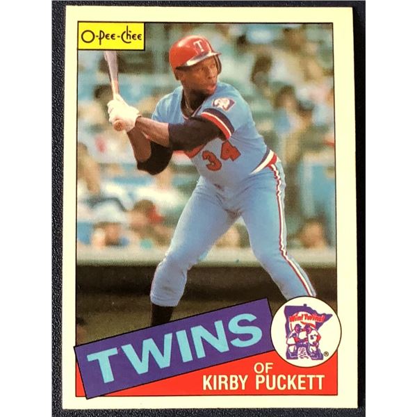 1985 O-PEE-CHEE KIRBY PUCKETT (HOF) ROOKIE CARD