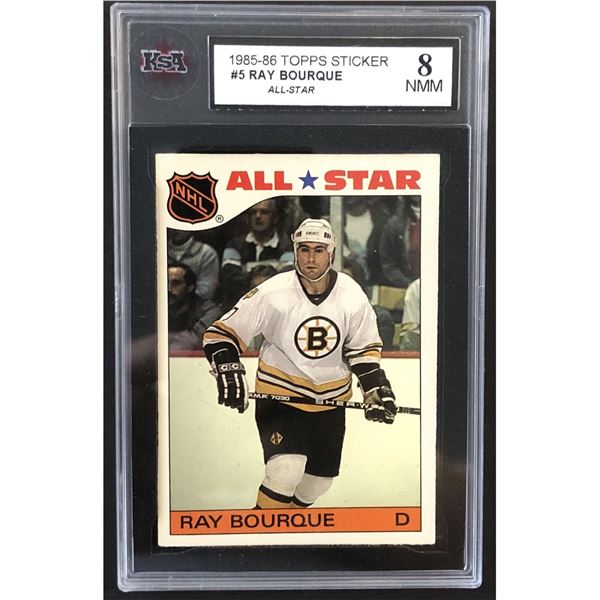 1985-86 TOPPS RAY BOURQUE (HOF) KSA 8 NM-M
