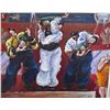 Image 2 : Original Painting "Moment Of Glory" By L.Lacoille 1994 - Showcasing Al Unser Jr., Robby Gordon & Mic