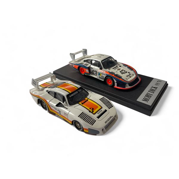 2 Pc - 1:43 Scale - 1982 Porsche 935L #3 6H Of Riverside - Die Cast / 1978 Porsche 935/78 "Moby Dick