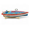 Image 2 : 2 Pc Vintage Wind Up Tin Toy Boats - "Felix The Cat" & "Fireball Speedboat" W/ Original Boxes