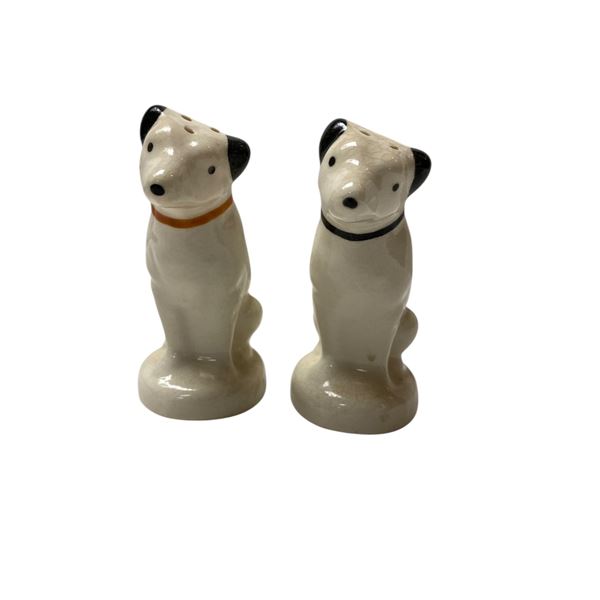 Pair Of Rca His Masters Voice Nipper Dog Salt & Peppers