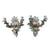 Image 1 : Matching Pair Of Meissen Wall Sconces With Figural Cupids And Flower Decoration