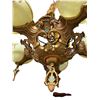 Image 2 : Original Art Deco Uranium 5 Light Ornate Hanging Marquette Fixture