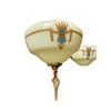 Image 3 : Original Art Deco Uranium 5 Light Ornate Hanging Marquette Fixture