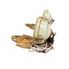 Image 2 : Pair Of Art Deco Uranium Gill Glass Wall Sconces