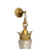 Image 2 : Art Deco Brass Light Fixture With Shade