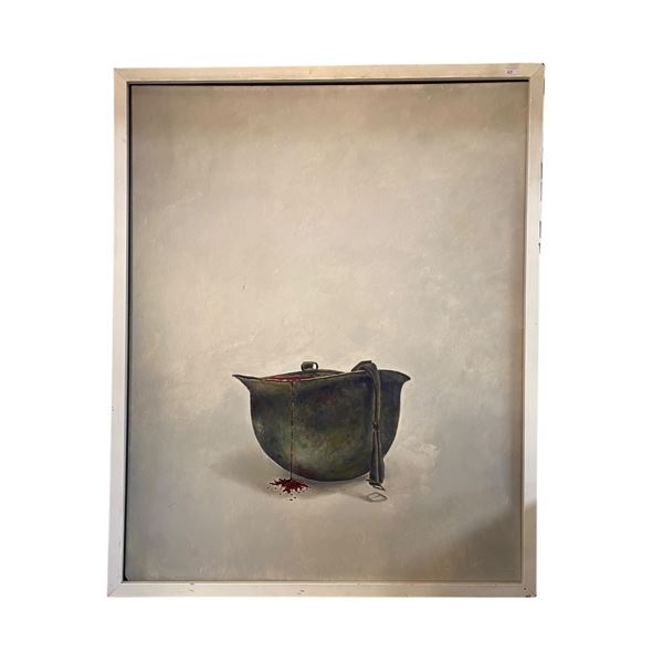 Framed Oil On Board Vietnam Era Painting By American Artist Gauna