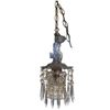 Image 1 : Vintage Light Fixture With Crystal Tassels & Figural Child