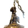 Image 2 : Vintage Light Fixture With Crystal Tassels & Figural Child