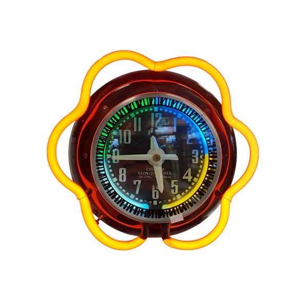 Vintage Canadian Neon Ray Clock