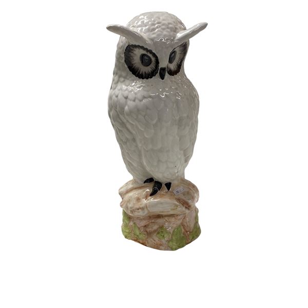 Vintage Porcelain Owl, Made In Italy
