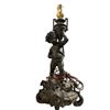 Image 3 : Pair Of Vintage Cast Metal Boy With Urn Figural Lamps