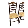Image 2 : Pair Of Early Ladderback Rush Chairs