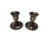 Image 1 : Pair Of Sterling Silver Weighted Candlestick Holders