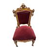 Image 1 : Early Victorian Heavily Carved Velvet Upholstered Chair