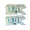 Image 1 : Pair Of 1979 North West Territories Polar Bear Plate