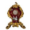 Image 1 : Early French Miniature Key Wind Clock With Ormolu Trim And Enamel Dial, With Key