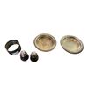 Image 1 : Vintage Assorted Sterling Silver, Birks Napkin Ring, Salt & Pepper Shakers, & 2 Side Dishes