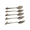 Image 2 : 5 Sterling Silver Tea Spoons With Gold Panner