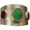 Image 2 : Gorgeous Tagliomonte Intaglio Sterling Silver Cuff Bracelet, Made In Italy