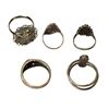 Image 2 : 5 Vintage Sterling Silver Rings