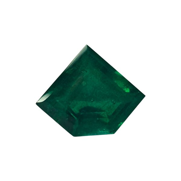 10.6Cts Fency Columbian Emerald With Gems Indentification Card