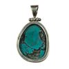 Image 2 : Silver Cased Turquoise Pendant