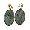 Image 2 : Pair Of Carved Stone Earrings