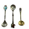 Image 1 : 3 Vintage Sterling Silver Miniature Decorative Spoons
