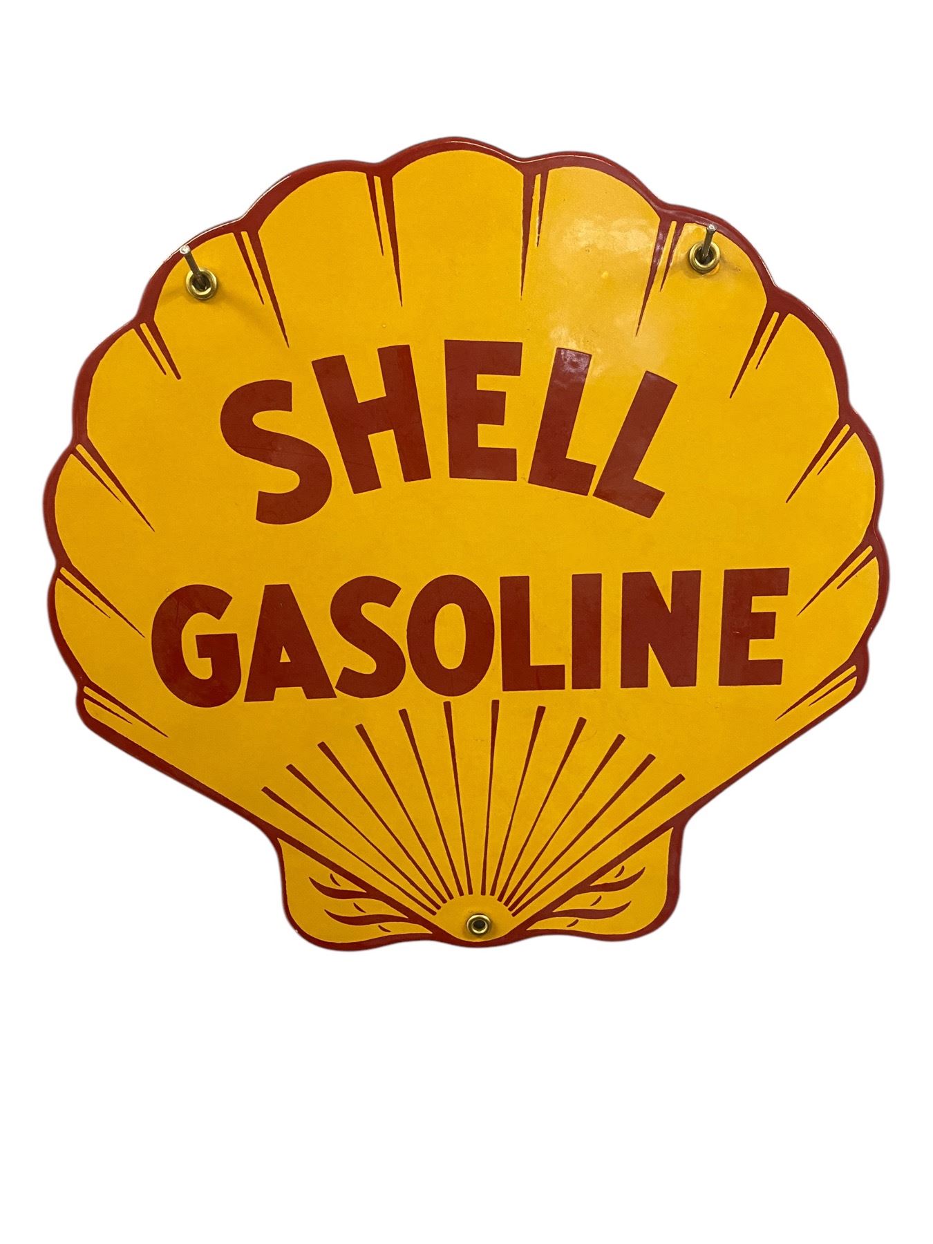 Reproduction Porcelain Shell Gasoline Advertising Sign