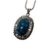 Image 2 : .925 Silver Turquoise & Crystal Necklace