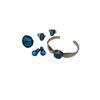 Image 1 : .950 Silver & Turquoise Bracelet With .925 Silver Earrings & Turquoise Rings