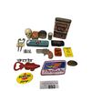 Image 1 : Assorted Vintage Collectibles, Skull Knob, Miniature Derringer Pistol, Dominion Royal Repair Kit Tin