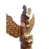 Image 2 : Large Vintage Hand Carved & Painted First Nations Totem Pole With Abalone Inlay And Hammered Copper