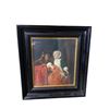 Image 1 : Victorian Print Of Lady Playing Musical Instrument In Shadow Box Frame