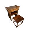 Image 1 : Quality Vintage Rose Wood Small Telephone Table With Stool