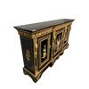 Image 2 : Rare High Quality 1970S Black Cabinet With Ormalu Mounts, With Carved Stone Decorative Panels