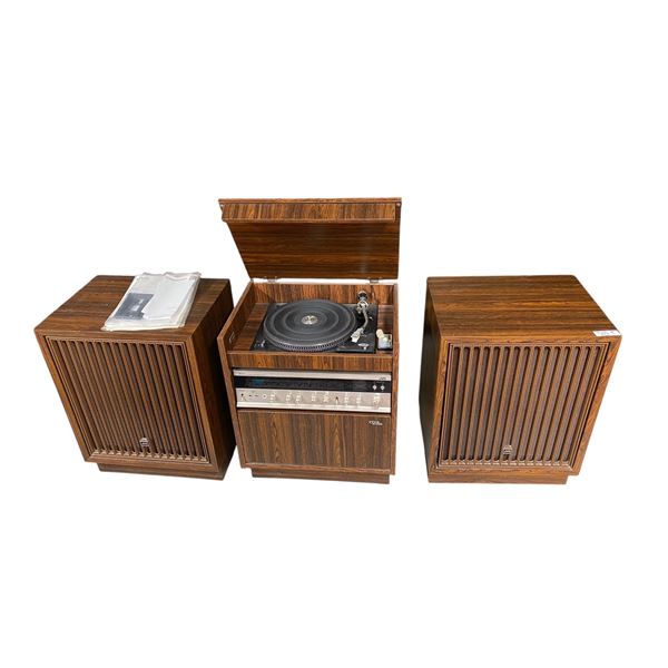 Mint Vintage Jvc Floor Model 3 Piece Stereo