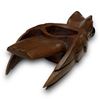 Image 2 : First Nations Hand Carved Wood Owl Bowl, Signed On Bottom