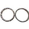 Image 2 : 2 Sterling Silver Hollow Repousse Bracelets