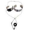 Image 1 : Erik Dennung Silver Plate Bracelet, .925 Silver Cuff Bracelet & .925 Silver Mexico Modernist Necklac