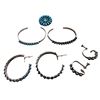 Image 1 : .925 Silver Turquoise Earrings, Brooch Marked Zuni & 2 Small Bracelets Unmarked