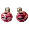 Image 1 : Sterling Silver Duchamp London Cuff Links, Rare Wave Enamel Pattern